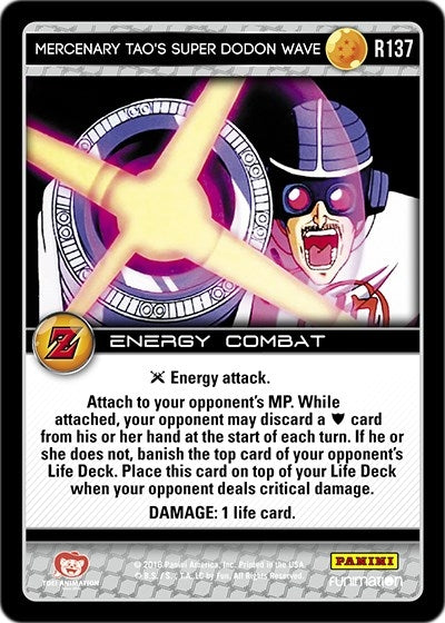 Image for Mercenary Tao's Super Dodon Wave (Panini: Awakening) (R137) - Dragon Ball Z TCG