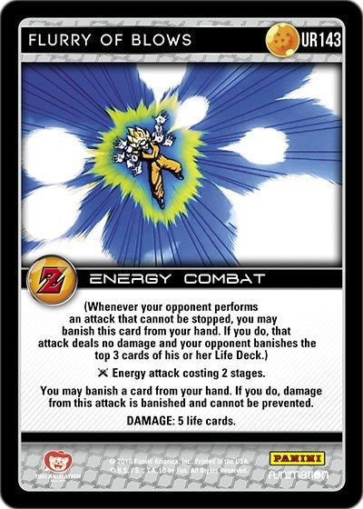 Image for Flurry of Blows (Panini: Awakening) (UR143) - Dragon Ball Z TCG