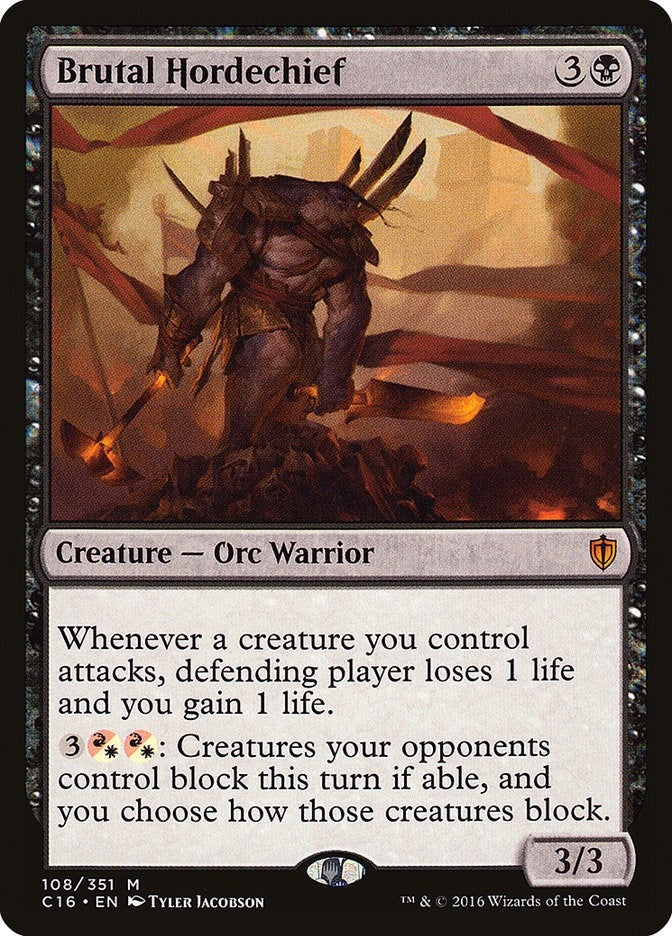 Image for Brutal Hordechief (Commander 2016) (108) - Magic: The Gathering