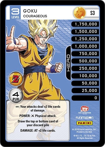 Image for Goku - Courageous (Rainbow Parallel Foil) (Panini: Awakening) (S3) - Dragon Ball Z TCG