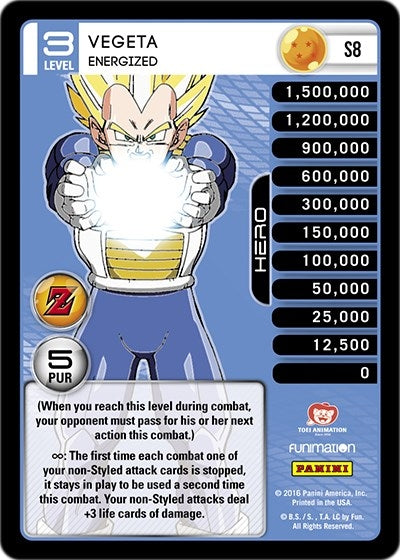 Image for Vegeta - Energized (Rainbow Parallel Foil) (Panini: Awakening) (S8) - Dragon Ball Z TCG