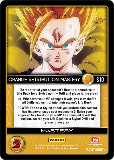 Image for Orange Retribution Mastery (Rainbow Parallel Foil) (Panini: Awakening) (S10) - Dragon Ball Z TCG