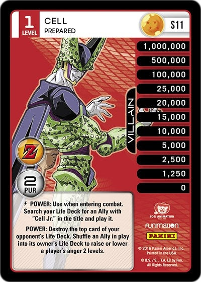 Image for Cell - Prepared (Rainbow Parallel Foil) (Panini: Awakening) (S11) - Dragon Ball Z TCG