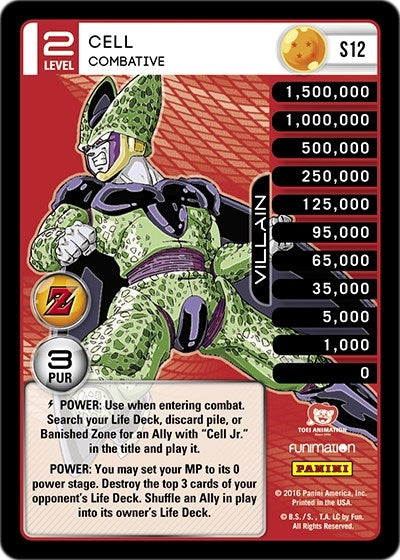 Image for Cell - Combative (Rainbow Parallel Foil) (Panini: Awakening) (S12) - Dragon Ball Z TCG