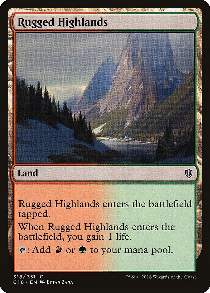 Image for Rugged Highlands (Commander 2016) (318) - Magic: The Gathering