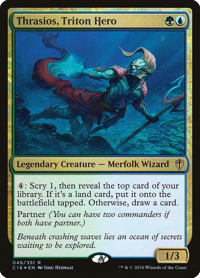 Image for Thrasios, Triton Hero (Commander 2016) (46) - Magic: The Gathering