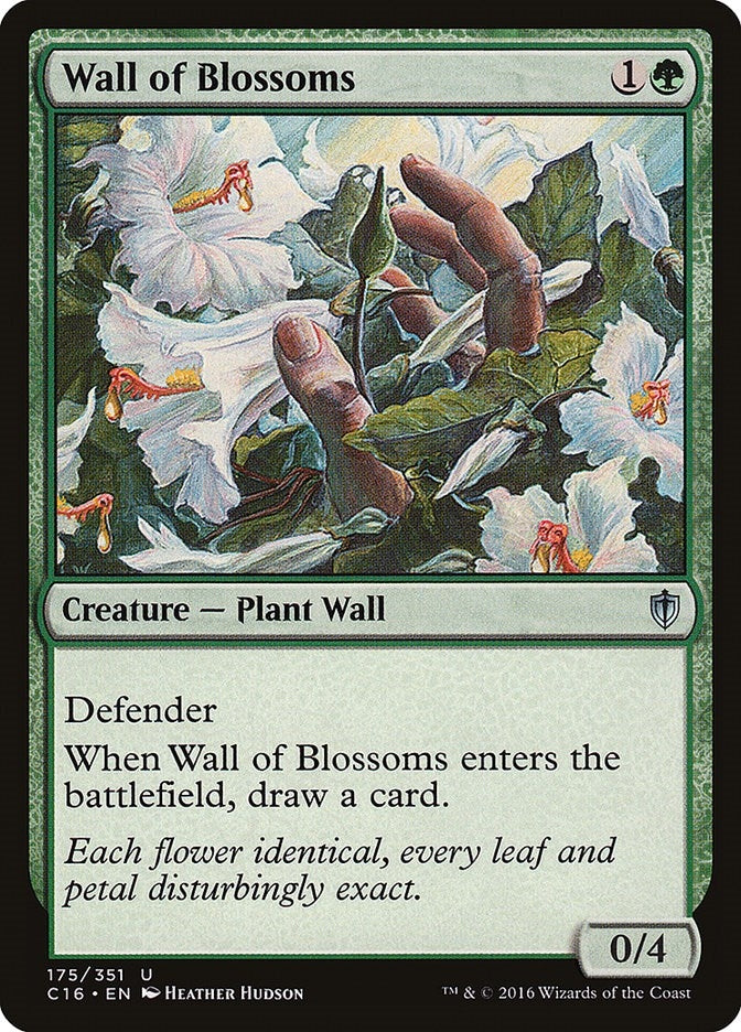 Image for Wall of Blossoms (Commander 2016) (175) - Magic: The Gathering