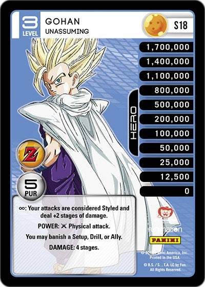 Image for Gohan - Unassuming (High Tech Foil) (Panini: Awakening) (S18) - Dragon Ball Z TCG