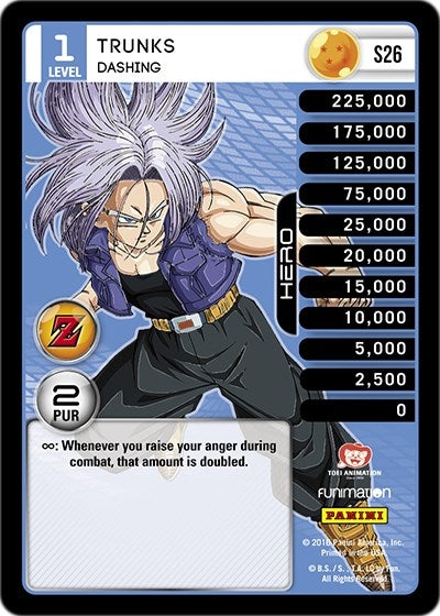 Image for Trunks - Dashing (Rainbow Parallel Foil) (Panini: Awakening) (S26) - Dragon Ball Z TCG
