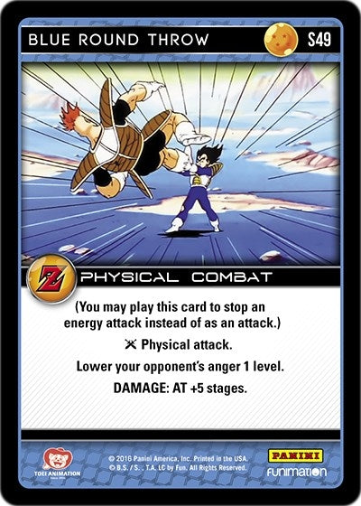 Image for Blue Round Throw (Panini: Awakening) (S49) - Dragon Ball Z TCG