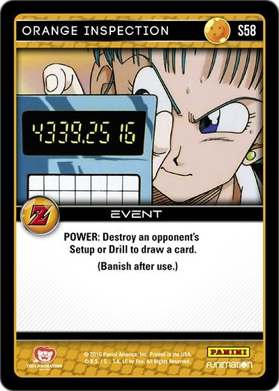 Image for Orange Inspection (Panini: Awakening) (S58) - Dragon Ball Z TCG