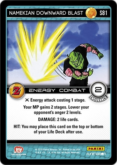 Image for Namekian Downward Blast (Panini: Awakening) (S81) - Dragon Ball Z TCG