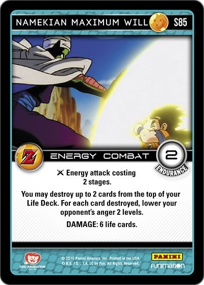 Image for Namekian Maximum Will (Panini: Awakening) (S85) - Dragon Ball Z TCG