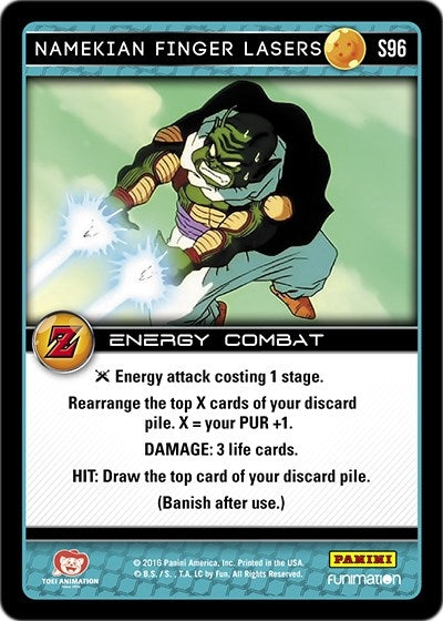 Image for Namekian Finger Lasers (Panini: Awakening) (S96) - Dragon Ball Z TCG