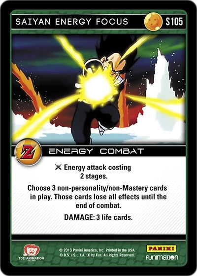 Image for Saiyan Energy Focus (Panini: Awakening) (S105) - Dragon Ball Z TCG