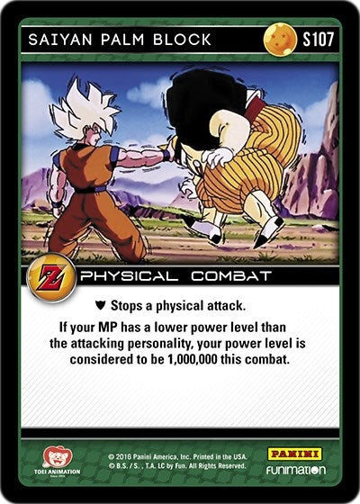 Image for Saiyan Palm Block (Panini: Awakening) (S107) - Dragon Ball Z TCG