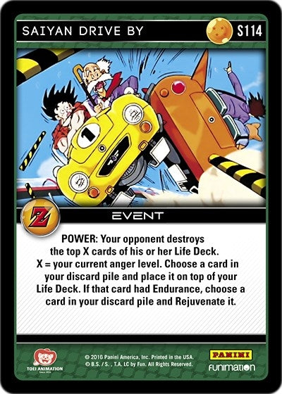 Image for Saiyan Drive By (Panini: Awakening) (S114) - Dragon Ball Z TCG