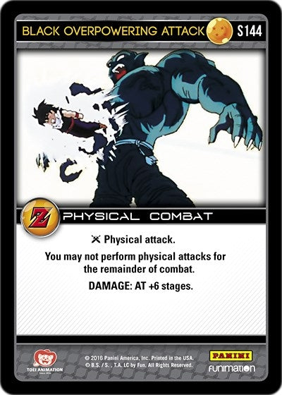 Image for Black Overpowering Attack (Panini: Awakening) (S144) - Dragon Ball Z TCG