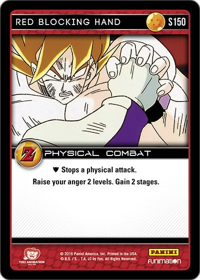 Image for Red Blocking Hand (Panini: Awakening) (S150) - Dragon Ball Z TCG