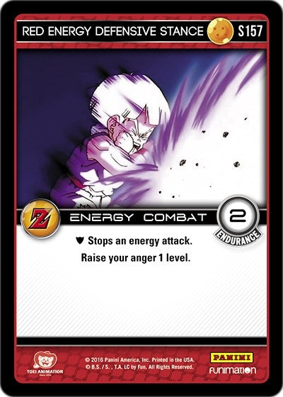 Image for Red Energy Defensive Stance (Panini: Awakening) (S157) - Dragon Ball Z TCG