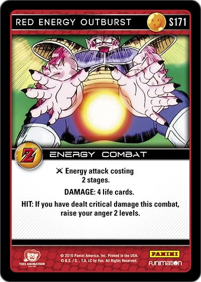 Image for Red Energy Outburst (Panini: Awakening) (S171) - Dragon Ball Z TCG