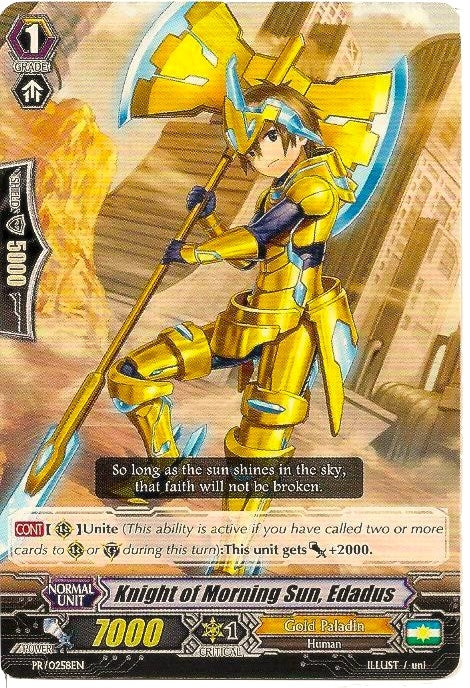 Image for Knight of Morning Sun, Edadus (Promo Cards) (PR/0258EN) - Cardfight Vanguard