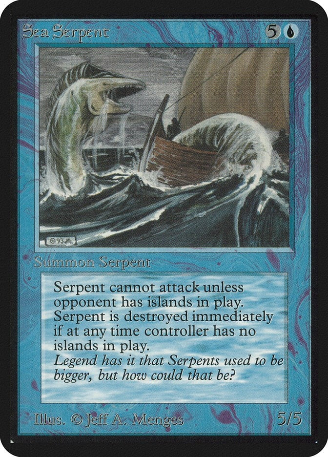 Image for Sea Serpent (Alpha Edition) - Magic: The Gathering