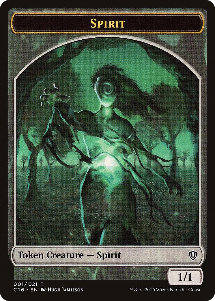 Image for Spirit (001) // Spirit (006) Double-Sided Token (Commander 2016) (1 // 6) - Magic: The Gathering