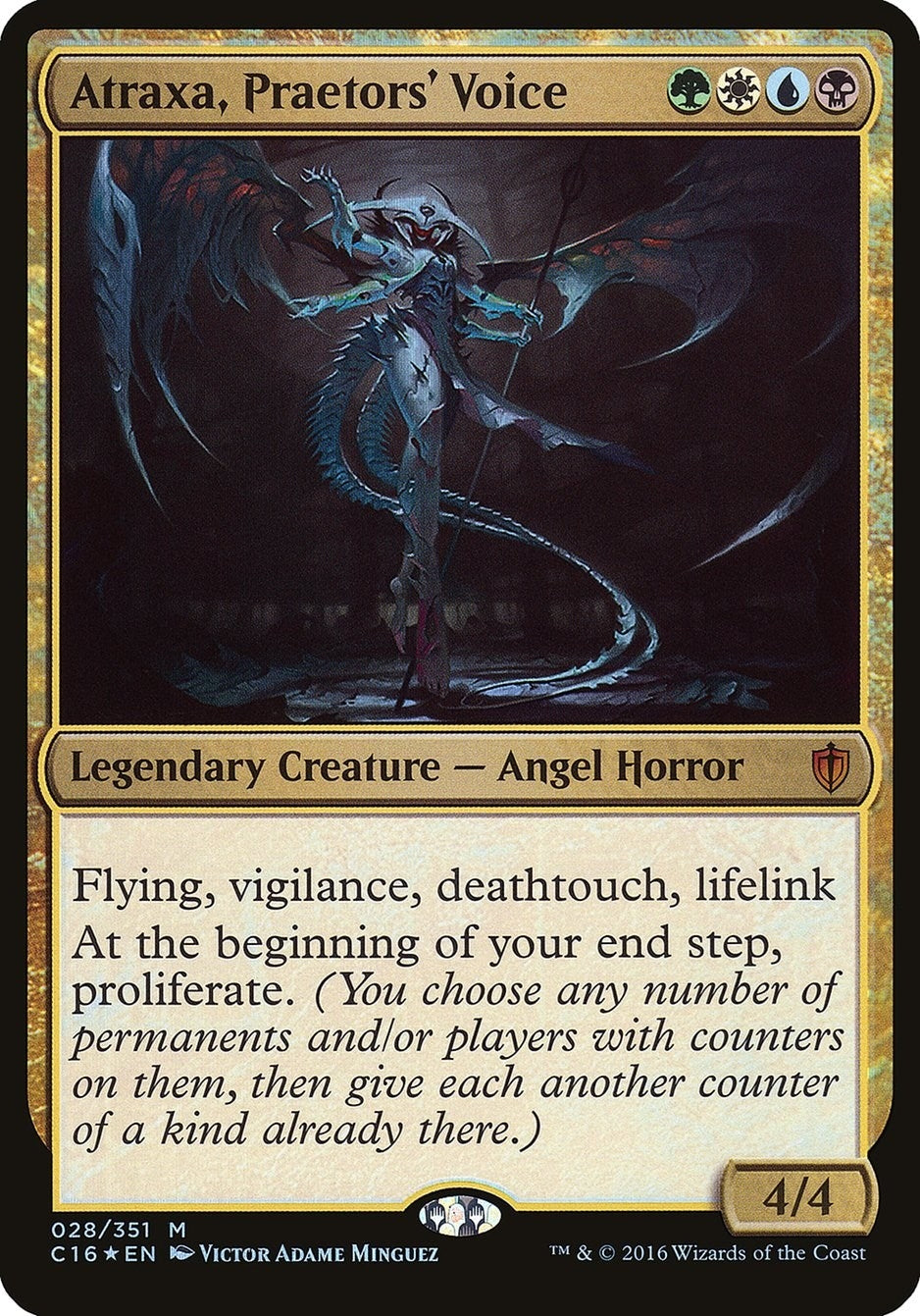 Image for Atraxa, Praetors' Voice (Commander 2016) (Oversize Cards) (28) - Magic: The Gathering