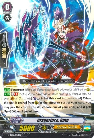Image for Dragprince, Rute (G-TD10: Ritual of Dragon Sorcery) (G-TD10/013EN) - Cardfight Vanguard