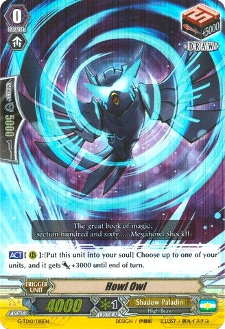 Image for Howl Owl (RRR Foil) (G-TD10: Ritual of Dragon Sorcery) (G-TD10/018EN) - Cardfight Vanguard