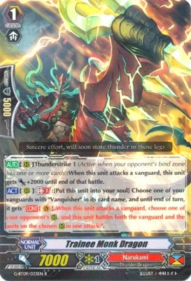Image for Trainee Monk Dragon (G-BT09: Divine Dragon Caper) (G-BT09/033EN) - Cardfight Vanguard