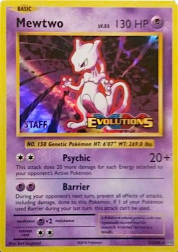 Image for Mewtwo - 51/108 (Prerelease) [Staff] (XY Promos) (51/108) - Pokemon