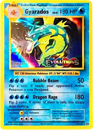 Image for Gyarados - 34/108 (Prerelease) [Staff] (XY Promos) (34/108) - Pokemon