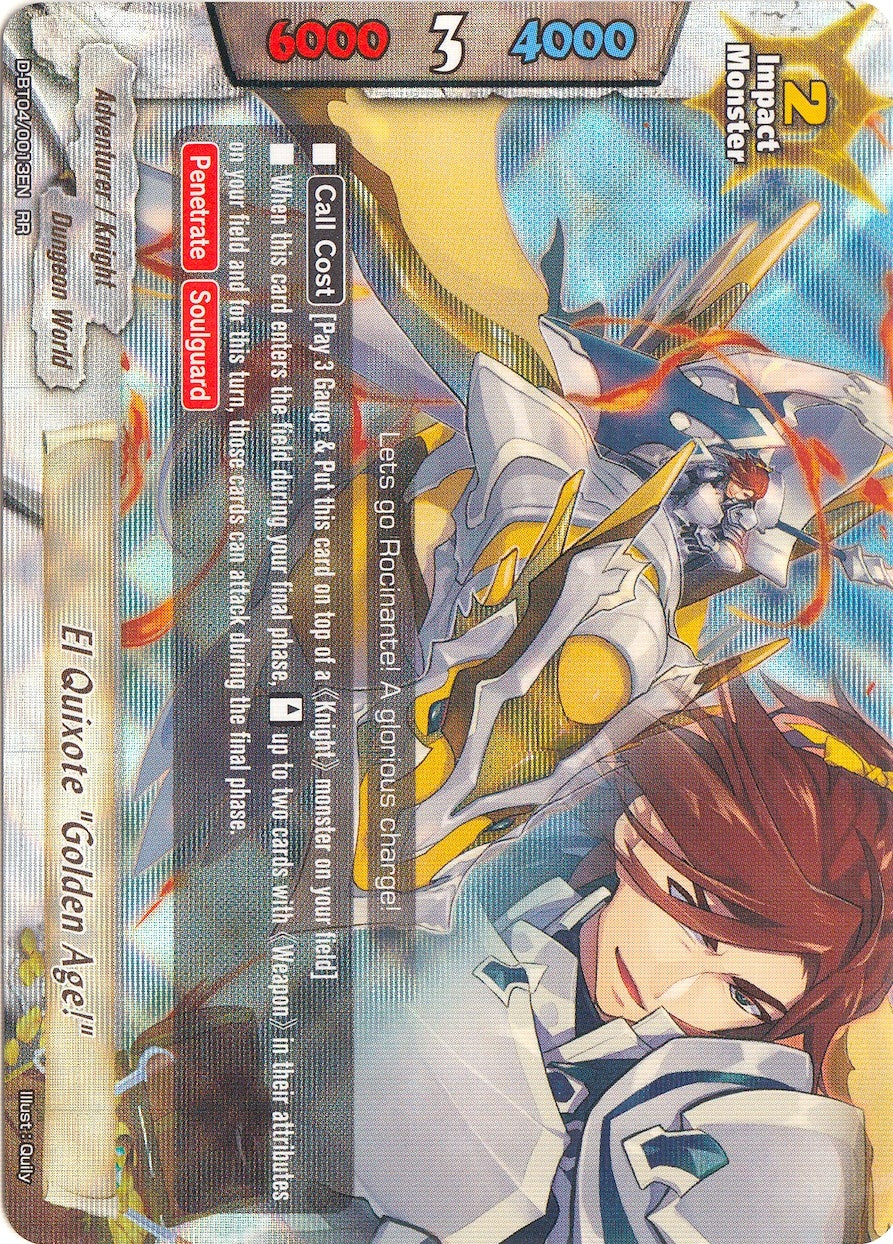 Image for El Quixote, "Golden Age!" (Shine! Super Sun Dragon!!) (D-BT04/0013EN) - Future Card BuddyFight