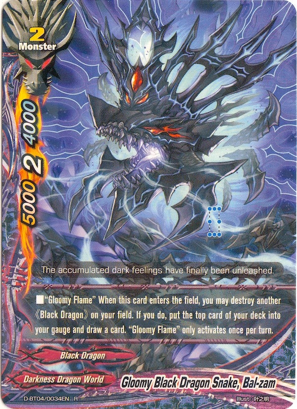 Image for Gloomy Black Dragon Snake, Bal-zam (Shine! Super Sun Dragon!!) (D-BT04/0034EN) - Future Card BuddyFight
