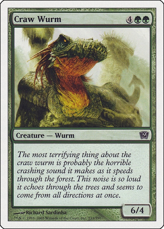 Image for Craw Wurm (9th Edition) (233) - Magic: The Gathering
