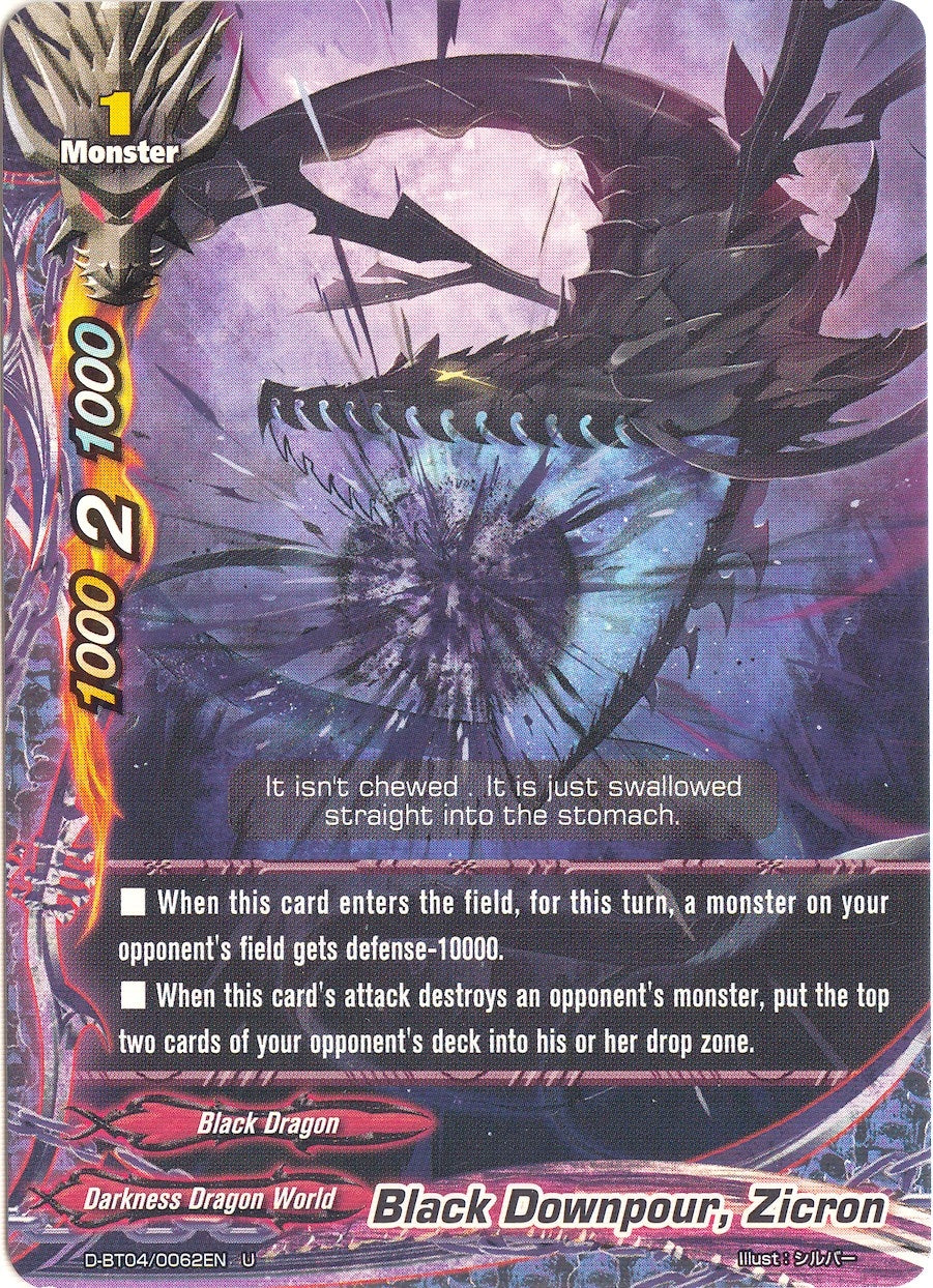 Image for Black Downpour, Zicron (Shine! Super Sun Dragon!!) (D-BT04/0062EN) - Future Card BuddyFight