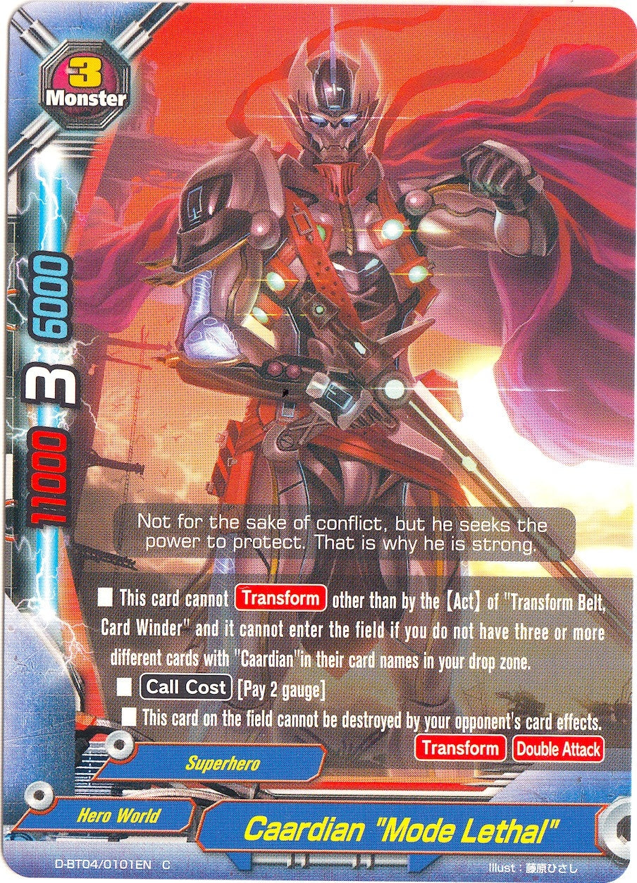 Image for Caardian "Mode Lethal" (Shine! Super Sun Dragon!!) (D-BT04/0101EN) - Future Card BuddyFight