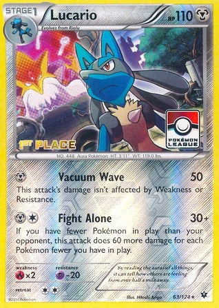 Image for Lucario - 63/124 (Pokemon League) [1st Place] (League & Championship Cards) (063/124) - Pokemon
