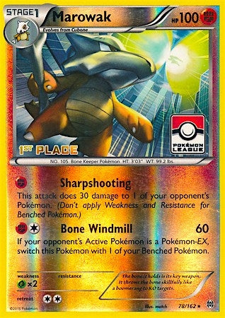 Image for Marowak - 78/162 (Pokemon League) [1st Place] (League & Championship Cards) (078/162) - Pokemon