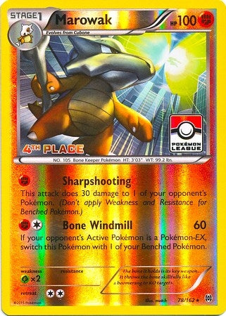 Image for Marowak - 78/162 (Pokemon League) [4th Place] (League & Championship Cards) (078/162) - Pokemon