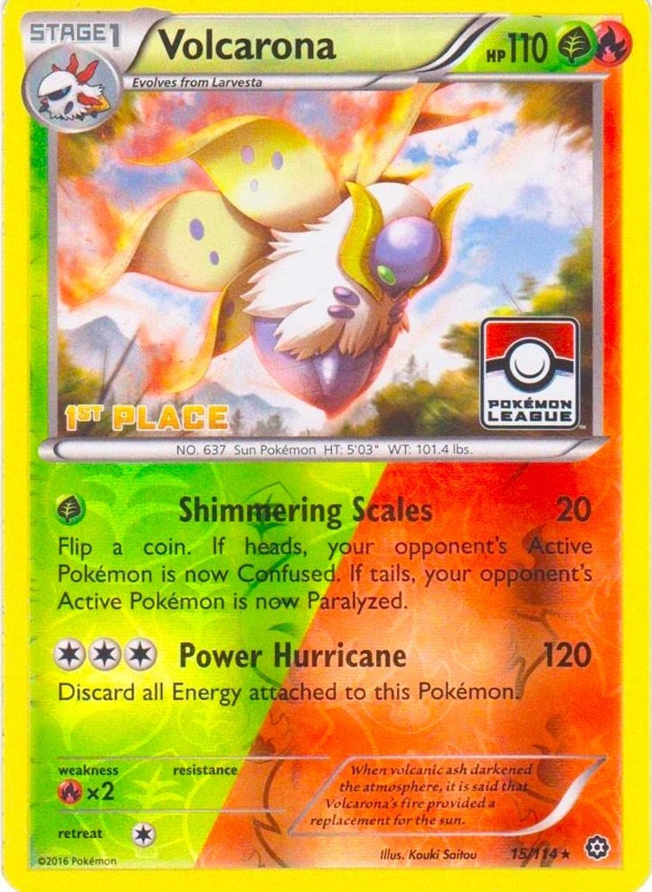 Image for Volcarona - 15/114 (Pokemon League) [1st Place] (League & Championship Cards) (015/114) - Pokemon