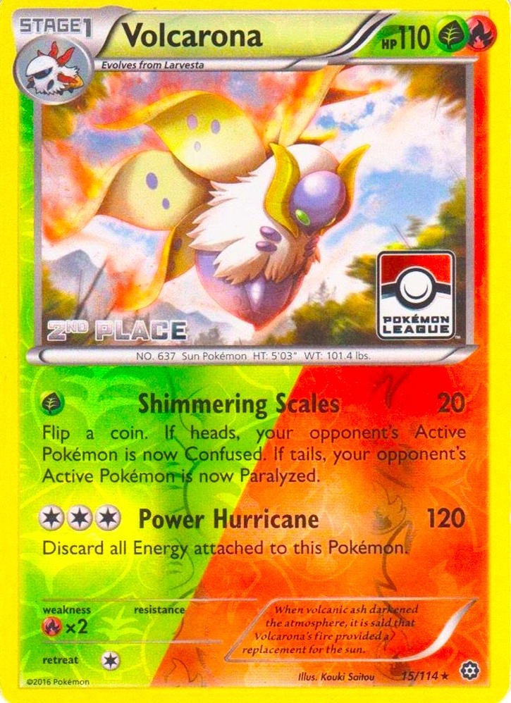 Image for Volcarona - 15/114 (Pokemon League) [2nd Place] (League & Championship Cards) (015/114) - Pokemon