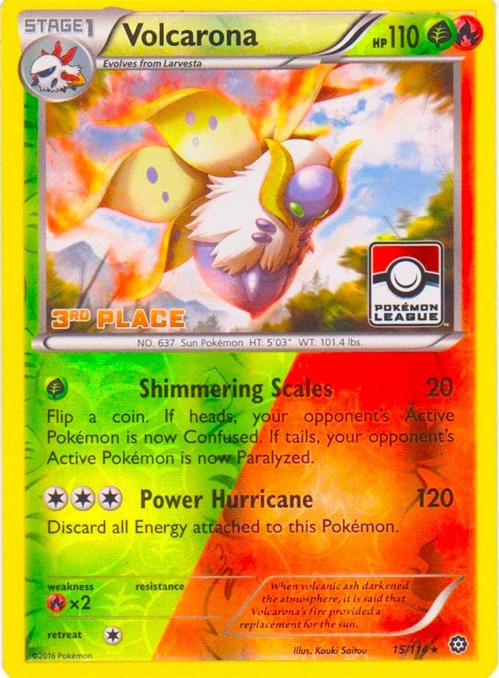Image for Volcarona - 15/114 (Pokemon League) [3rd Place] (League & Championship Cards) (015/114) - Pokemon