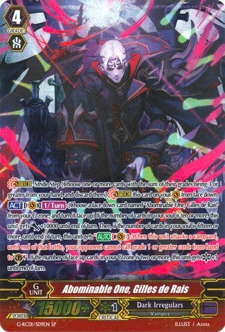 Image for Abominable One, Gilles de Rais (SP) (G-RC01: Revival Collection) (G-RC01/S09EN) - Cardfight Vanguard