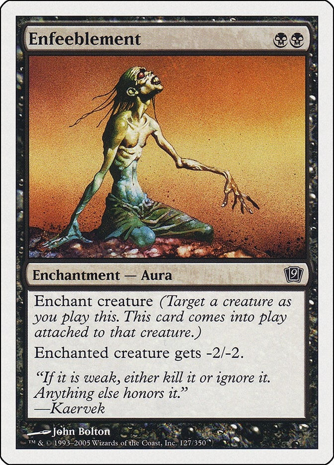 Image for Enfeeblement (9th Edition) (127) - Magic: The Gathering