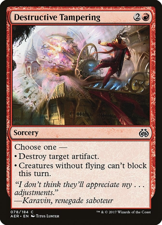 Image for Destructive Tampering (Aether Revolt) (78) - Magic: The Gathering