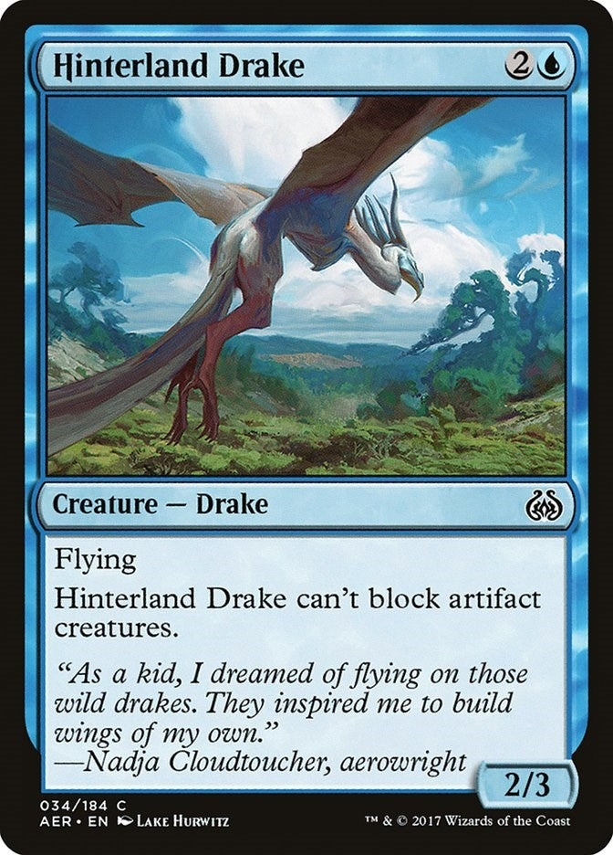 Image for Hinterland Drake (Aether Revolt) (34) - Magic: The Gathering