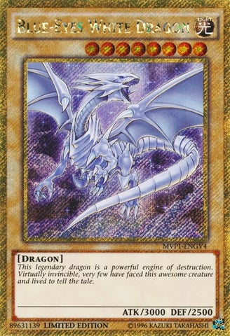 Image for Blue-Eyes White Dragon (Gold Secret Rare) (The Dark Side of Dimensions Movie Pack: Gold Edition) (MVP1-ENGV4) - YuGiOh